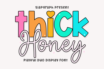 Thick Honey Duo Font: a Creative Typographic Pair