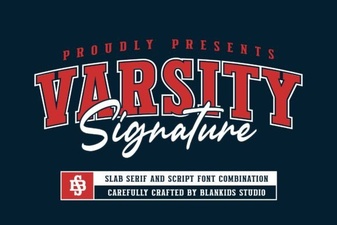 Design Projects with the Varsity Signature Font