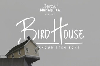 Bird House Font Crafting Design Ideas